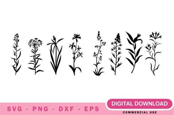 Botanical Flowers SVG Bundle
