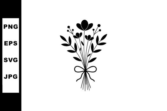 Bouquet of Heart Shaped Flowers Tied Wit Graphics