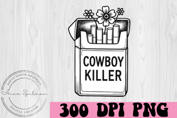 Cowboy Killer Cigarettes Flowers Graphics
