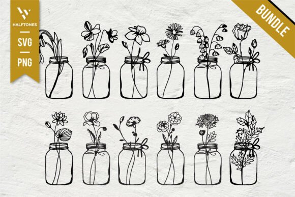 Cute Flower Graphics for Branding