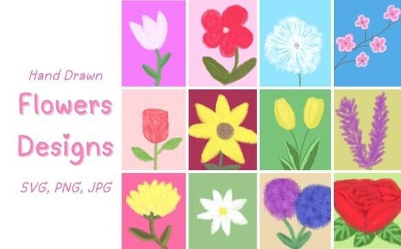 Cute Flowers Graphics for Branding and Marketing