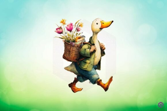 Duck Carrying Flowers and a Basket-Photoroom Graphics Review