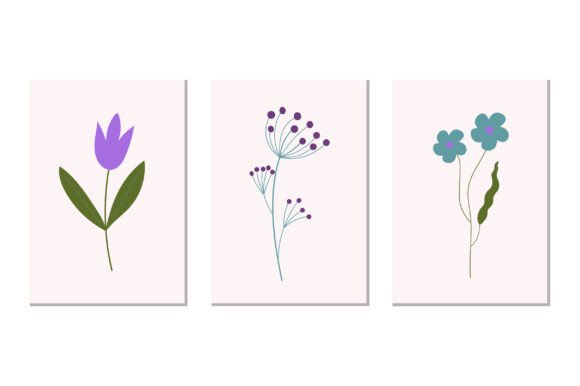 Posters with Flowers Graphics for Crafters